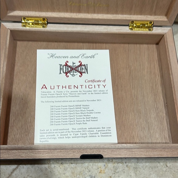 PROMETHEUS FFOX TAUROS THE BULL cigar humidor 2020 Limited Edition Fuente Opus X - Picture 11 of 12